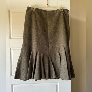 Ann Taylor Tan A-Line Skirt